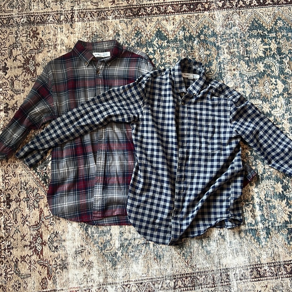 Lot of 2 Old Navy button up Everyday Shirt